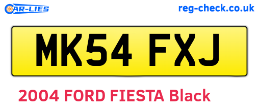 MK54FXJ are the vehicle registration plates.