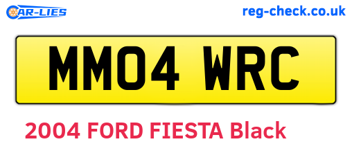MM04WRC are the vehicle registration plates.