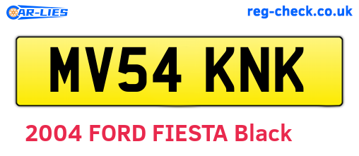 MV54KNK are the vehicle registration plates.