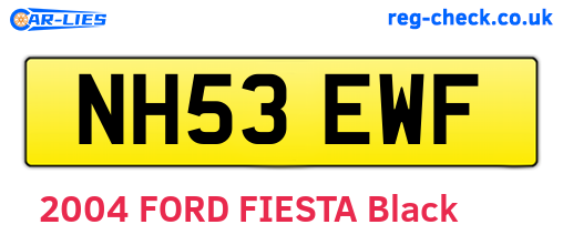NH53EWF are the vehicle registration plates.