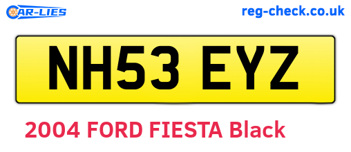 NH53EYZ are the vehicle registration plates.