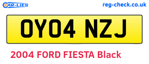 OY04NZJ are the vehicle registration plates.