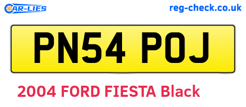 PN54POJ are the vehicle registration plates.