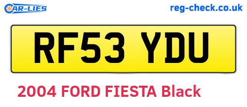 RF53YDU are the vehicle registration plates.
