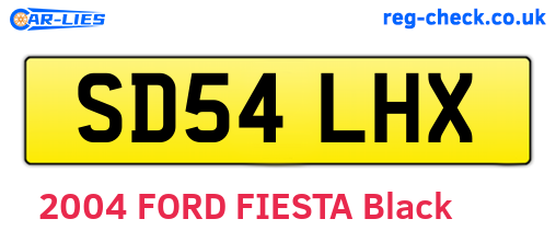 SD54LHX are the vehicle registration plates.