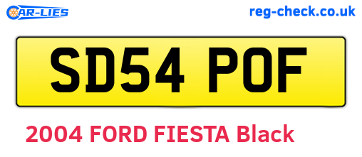 SD54POF are the vehicle registration plates.