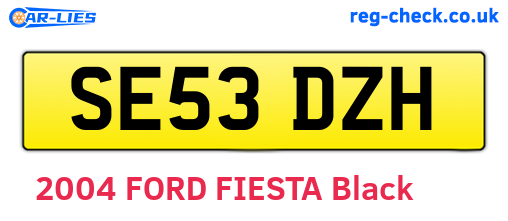 SE53DZH are the vehicle registration plates.