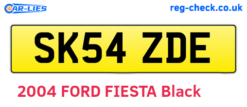 SK54ZDE are the vehicle registration plates.