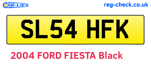SL54HFK are the vehicle registration plates.