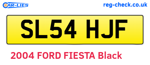 SL54HJF are the vehicle registration plates.