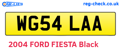 WG54LAA are the vehicle registration plates.