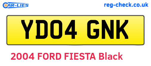 YD04GNK are the vehicle registration plates.