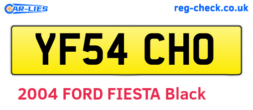 YF54CHO are the vehicle registration plates.