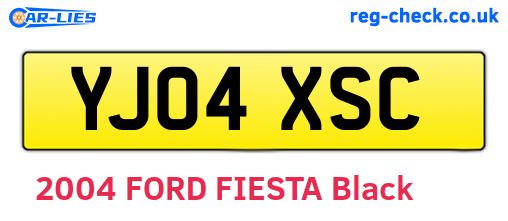 YJ04XSC are the vehicle registration plates.