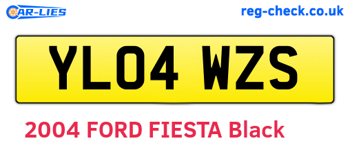 YL04WZS are the vehicle registration plates.
