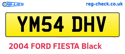 YM54DHV are the vehicle registration plates.
