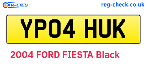 YP04HUK are the vehicle registration plates.