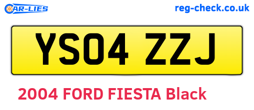 YS04ZZJ are the vehicle registration plates.