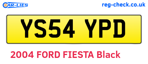 YS54YPD are the vehicle registration plates.