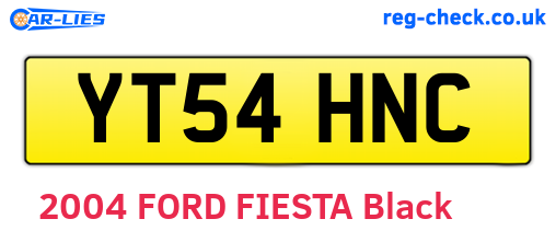 YT54HNC are the vehicle registration plates.