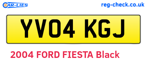 YV04KGJ are the vehicle registration plates.