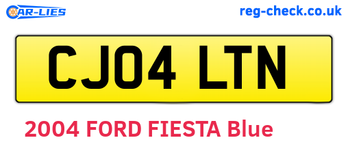 CJ04LTN are the vehicle registration plates.