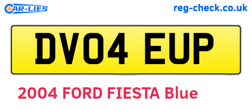 DV04EUP are the vehicle registration plates.