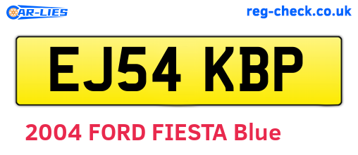 EJ54KBP are the vehicle registration plates.