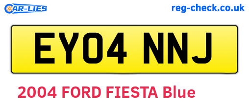EY04NNJ are the vehicle registration plates.