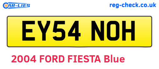 EY54NOH are the vehicle registration plates.