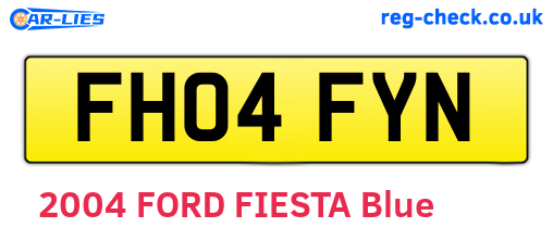 FH04FYN are the vehicle registration plates.