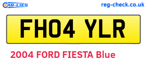 FH04YLR are the vehicle registration plates.