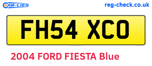 FH54XCO are the vehicle registration plates.