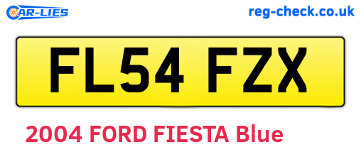 FL54FZX are the vehicle registration plates.