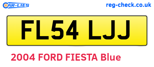 FL54LJJ are the vehicle registration plates.