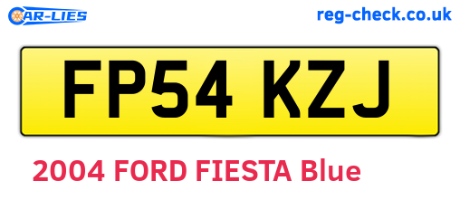 FP54KZJ are the vehicle registration plates.