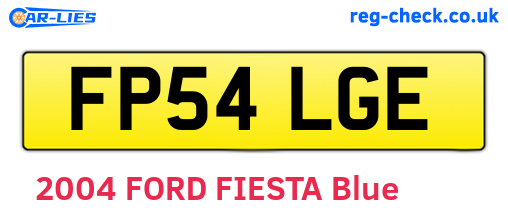 FP54LGE are the vehicle registration plates.