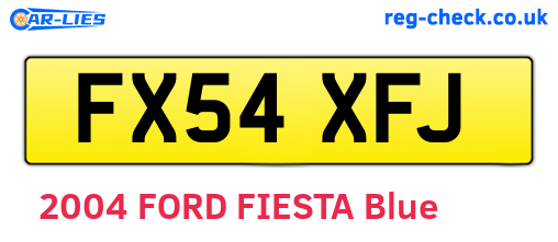 FX54XFJ are the vehicle registration plates.