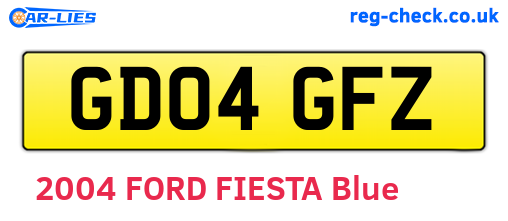 GD04GFZ are the vehicle registration plates.
