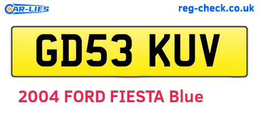 GD53KUV are the vehicle registration plates.