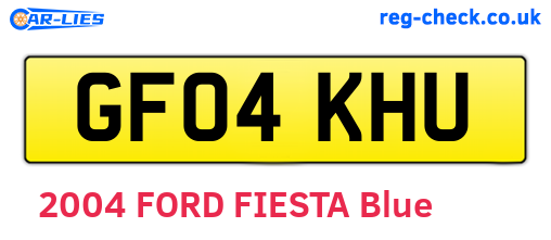 GF04KHU are the vehicle registration plates.