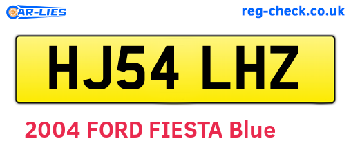HJ54LHZ are the vehicle registration plates.