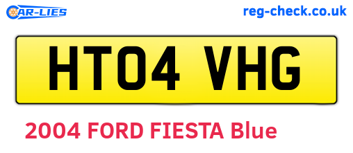 HT04VHG are the vehicle registration plates.