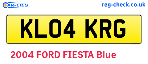 KL04KRG are the vehicle registration plates.
