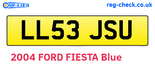 LL53JSU are the vehicle registration plates.