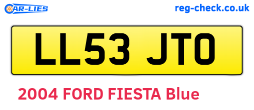 LL53JTO are the vehicle registration plates.