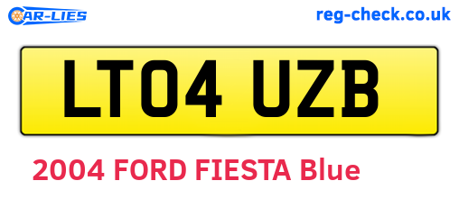 LT04UZB are the vehicle registration plates.