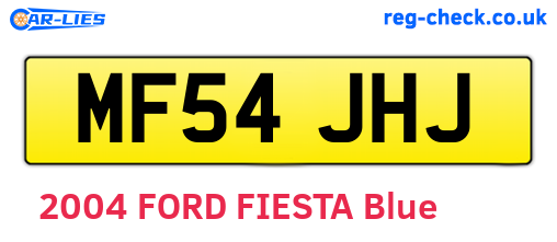 MF54JHJ are the vehicle registration plates.