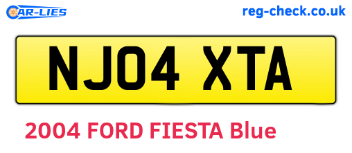 NJ04XTA are the vehicle registration plates.