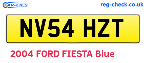 NV54HZT are the vehicle registration plates.
